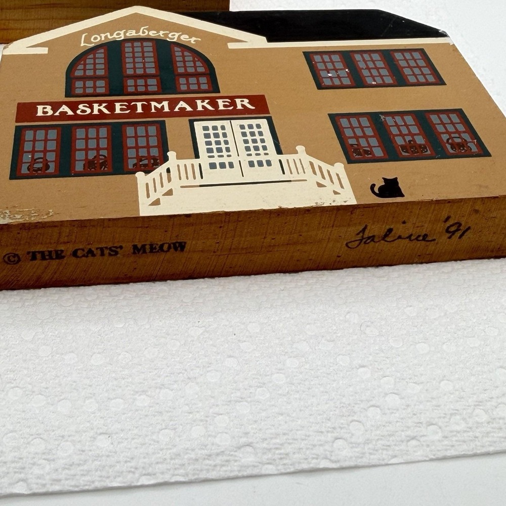 Vintage Cat's Meow Longaberger Yankee Candle Museum Country Shelf Sitter 89-91 - Picture 5 of 9
